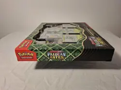 Pokemon TCG Paldean Fates Premium Collection box Meowscarada EX damaged - Image 4