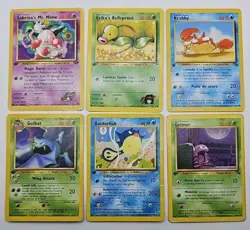 Pokemon TCG 1st Edition Fossil Neo Gym Foreign lot Vintage 6 Cards WOTC HP-DMG - Image 1