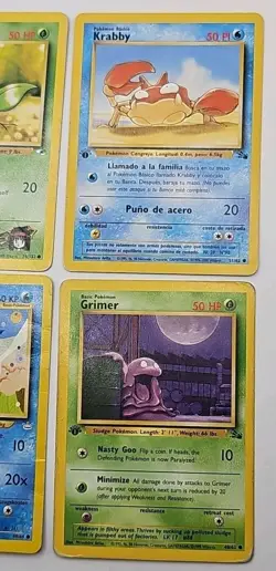 Pokemon TCG 1st Edition Fossil Neo Gym Foreign lot Vintage 6 Cards WOTC HP-DMG - Image 2