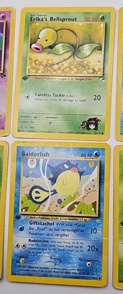 Pokemon TCG 1st Edition Fossil Neo Gym Foreign lot Vintage 6 Cards WOTC HP-DMG - Image 3