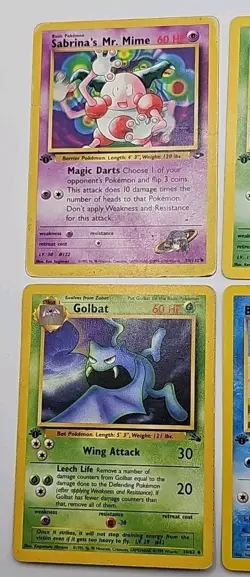 Pokemon TCG 1st Edition Fossil Neo Gym Foreign lot Vintage 6 Cards WOTC HP-DMG - Image 4