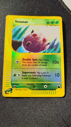 Venonat Skyridge 112/144 - Common Reverse Holo - Pokemon Card 2003 Vintage LP - Image 3