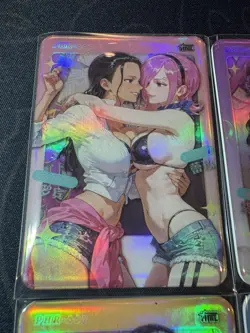 Goddess Story 4 x Bikini Waifu Anime Collectible Doujin CP Cards Stussy Hancock - Image 2