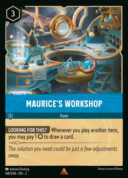 Maurice's Workshop #168 Rare | Lorcana: Rise of the Floodborn Card - Image 1