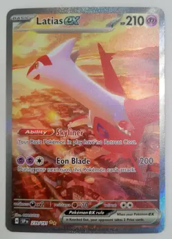 Pokemon TCG Latias ex Special Illustration Rare Sv08 239/191 Holo EN 210HP - Image 1