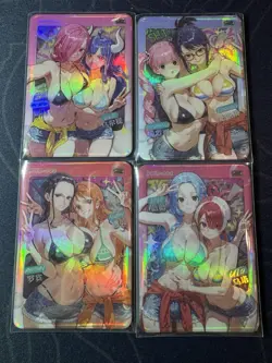 Goddess Story 4 x Bikini Waifu Anime Collectible Doujin CP Cards Uta Robin - Image 1