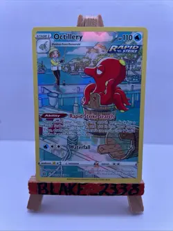 NM OCTILLERY 2022 Pokemon Brilliant Stars FULL ART Holo Ultra Rare POKEMON TG03 - Image 1