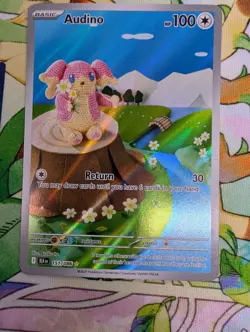 Audino 151/086 Illustration Rare NM Scarlet & Violet Black Bolt Pokemon TCG - Image 2