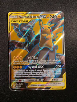 Pikachu & Zekrom GX 162/181 Team Up Ultra Rare Holo Near Mint - Image 1