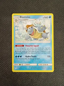 Blastoise 25/181 Sun & Moon Team Up NonHolo Regular Rare Pokemon TCG NM - Image 1