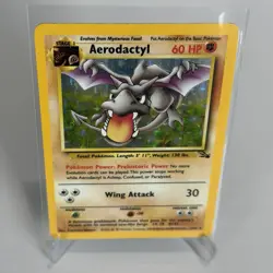 Aerodactyl 1/62 Pokemon TCG Fossil Holo Foil Rare Card - Image 1