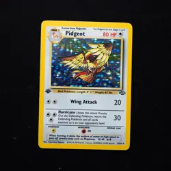 Pidgeot 8/64 MP 1st Edition Jungle Holo Rare Vintage Pokemon TCG Card 1999 - Image 1