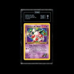 2000 Pokemon Gym Challenge 59/132 Sabrina's Mr. Mime 1st Edition TAG 9 (944) - Image 1