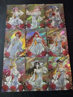 One Piece 9 Collectible Character Anime Cards CCG Boa Rose Garden Robin Shanks - Image 1