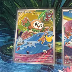 Pokemon TCG First Partner Illustration Gen 7. Rowlet Litten Popplio. NM - Image 2