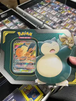 Pokemon Eevee Snorlax GX Tag Team Tin SEALED - Image 1