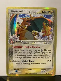 Charizard (Delta Species) - 4/100 - Pokemon Crystal Guardians Holo MP PRINT LINE - Image 1