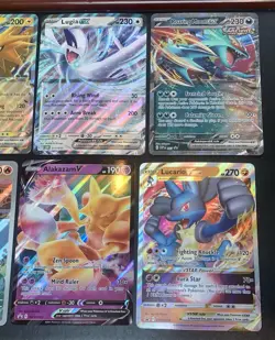 Oversized Pokemon Lot of 8 Cards - Kommo-o, Leafeon, Lucario, Lugia, Alakazam - Image 4