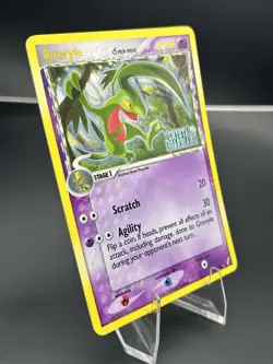 Pokemon TCG Grovyle Crystal Guardians Stamped 19/100 Delta Species Rev Holo Rare - Image 2