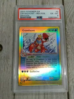 PSA 6 Crawdaunt - Reverse Holo 2003 Pokemon EX Dragon 3/97 - Image 1