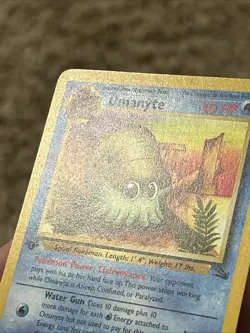 Pokemon Omanyte 52/62 (1st Edition) *Near Mint* Fossil (Never Played Card) - Image 3