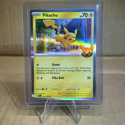 2023 Pokemon Trick Or Trade BOOster Pikachu Holo #062/193 Halloween SP GEM MINT - Image 1