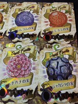 One Piece Set of 9 Collectible Devil Fruit Anime Character Premium Cards CCG - Image 3