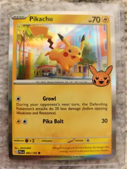 2023 Pokemon Trick Or Trade BOOster Pikachu Holo #062/193 Halloween SP GEM MINT - Image 1
