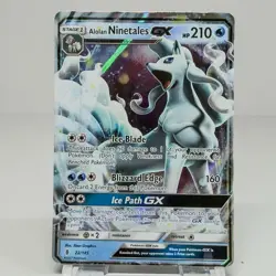 Pokemon Alolan Ninetales GX 22/145 Guardians Rising Ultra Rare Holo LP MiscutU - Image 1