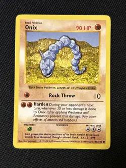 Pokemon Onix 56/102 Base Set (Shadowless) NEVER PLAYED *Near Mint* - Image 1