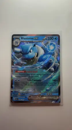 Pokemon TCG Blastoise EX Scarlet & Violet Holo Double Rare Card 009/165 - Image 1