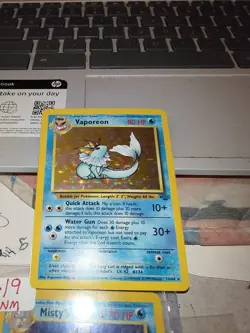 Vaporeon 12 Holo Rare Jungle 12/64 NM Pokemon Vintage Card Near Mint - Image 3