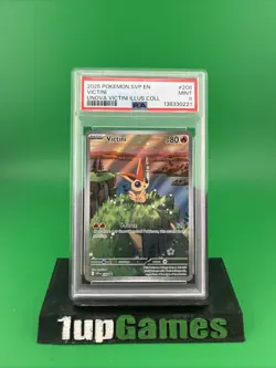 2025 Pokemon SVP En Victini Unova Illus Collection #208 PSA 9 Mint - Image 1