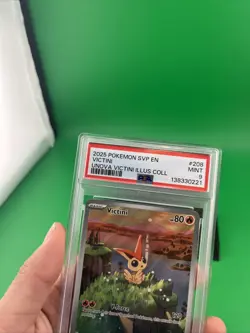 2025 Pokemon SVP En Victini Unova Illus Collection #208 PSA 9 Mint - Image 3