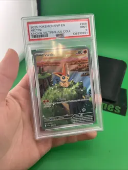 2025 Pokemon SVP En Victini Unova Illus Collection #208 PSA 9 Mint - Image 4