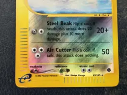 Pokemon Base Set Expedition # 63/165 Reverse Holo SKARMORY (not played) - Image 3