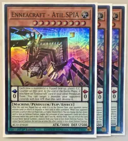 Yugioh! 3x Enneacraft - Atil.SPIA BLZD-EN020 Super Rare 1st Ed NM - Image 1