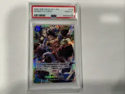 Bandai Monkey D. Luffy OP11-118 A Fist of Divine Speed Secret Rare Foil PSA 10 … - Image 1