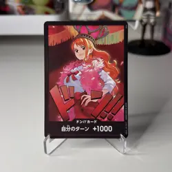 ONE PIECE TCG Heroines Edition Japanese Foil Holo DON!! Nami EB03 - Image 1