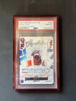 JP Gear Two OP11-080 A Fist of Divine Speed Alternate Art Foil Rare PSA 10 - Image 1