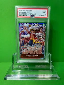 2025 ONE PIECE EN MONKEY D. LUFFY ONE PIECE DAY DALLAS PROMO ST10-006 PSA 9 - Image 1