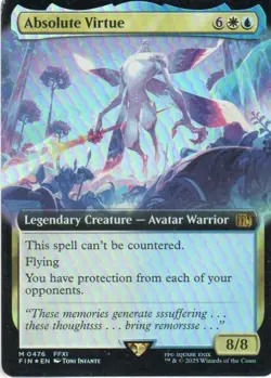 MTG: Final Fantasy: Foil Extended Art Absolute Virtue: Lightly Played Condition - Image 1