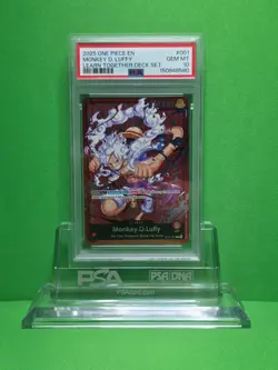 ONE PIECE 2025 LEARN TOGETHER DECK SET MONKEY.D.LUFFY LEADER 001 PSA 10 - Image 1