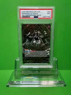 2025 ONE PIECE ENGLISH OP09-093 (OP12) MARSHALL D. TEACH 3RD ANNIVERS GOLD PSA 9 - Image 1