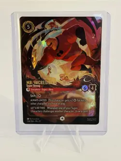 Disney Lorcana Mr. Incredible Super Strong Enchanted Holo Wilds Unknown 234/204 - Image 1