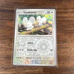 073/091 TANDEMAUS REVERSE HOLO PALDEAN FATES POKEMON CARD - Image 1