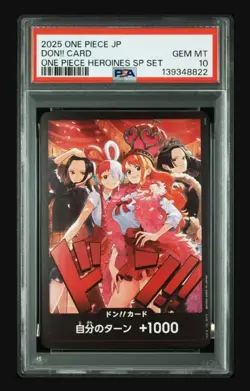 PSA10 One Piece Heroines DON!! Card SP Set 2025 4 Girls GEM MT Anime TCG - Image 2