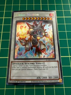 Jurrac Meteor BLMM-EN150 - 1st Edition Secret Rare Yugioh Card - Image 1
