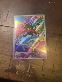 Pokemon TCG Litten Full Art Holo Card 44 Promo - Image 1