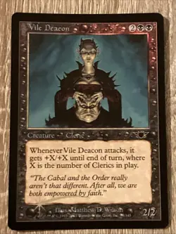 Vile Deacon Foil Magic Legions 2003 NM MAGIC GATHERING CARD - Image 1